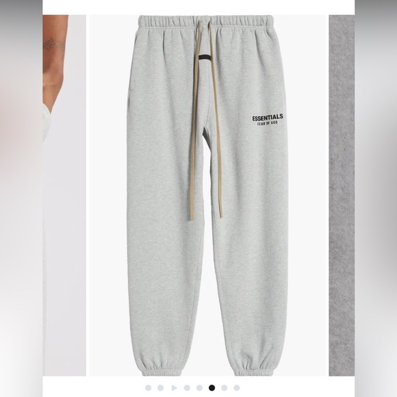Essentials - Fear of God Cotton Blend Fleece Sweatpants. - Heathered Gray - M - Picture 4 of 12